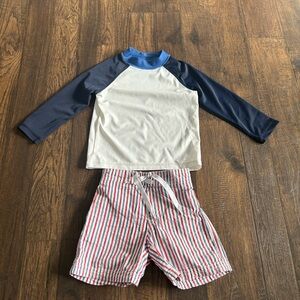 Kids Swim Set - Navy and White